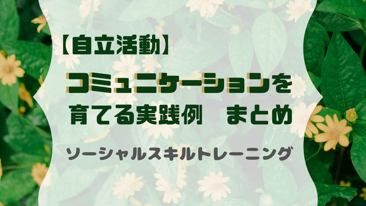 自立活動　コミュニケーション　ソーシャルスキルトレーニング